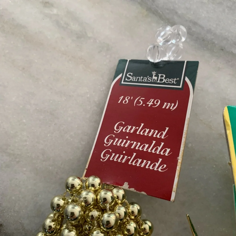 Set of four — NWT Golden Christmas Garlands